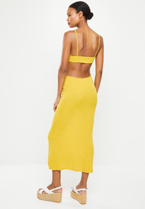 dailyfriday - Knot detail maxi dress - ochre