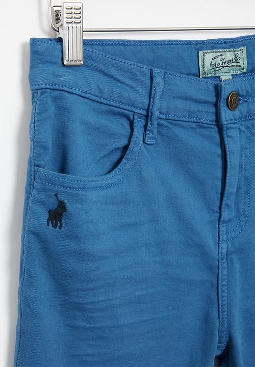 POLO - Boys pjc blake coated slim fit jean - cobalt blue