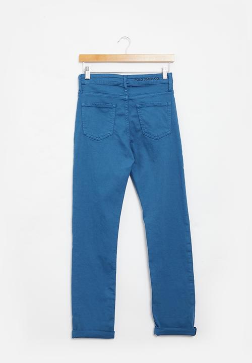 POLO - Boys pjc blake coated slim fit jean - cobalt blue