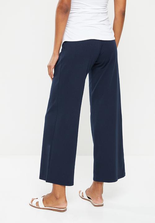 edit Maternity - Maternity ruched waist comfy wide leg - navy