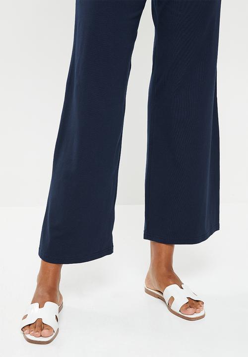 edit Maternity - Maternity ruched waist comfy wide leg - navy