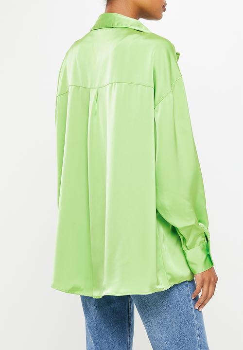 Cotton On - Maternity satin dad shirt - super green