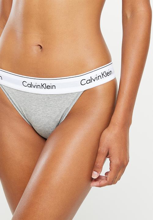 Calvin Klein - High leg tanga - grey heather