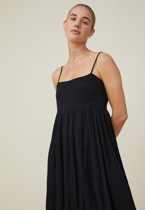 Cotton On - Tiane strappy midi dress - black