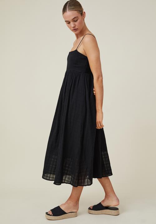 Cotton On - Tiane strappy midi dress - black