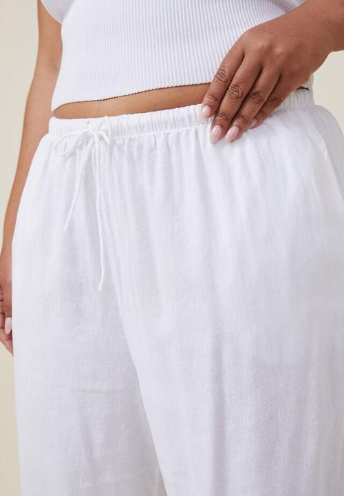 Cotton On - Curve haven wide leg pant - white
