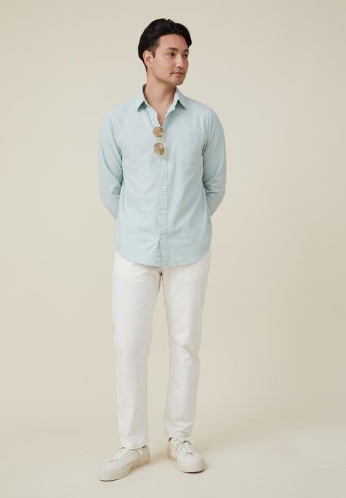 Cotton On - Mayfair long sleeve shirt - summer green
