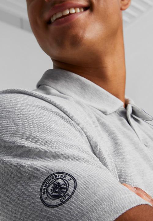 PUMA - Mcfc casuals polo - light gray heather & parisian night