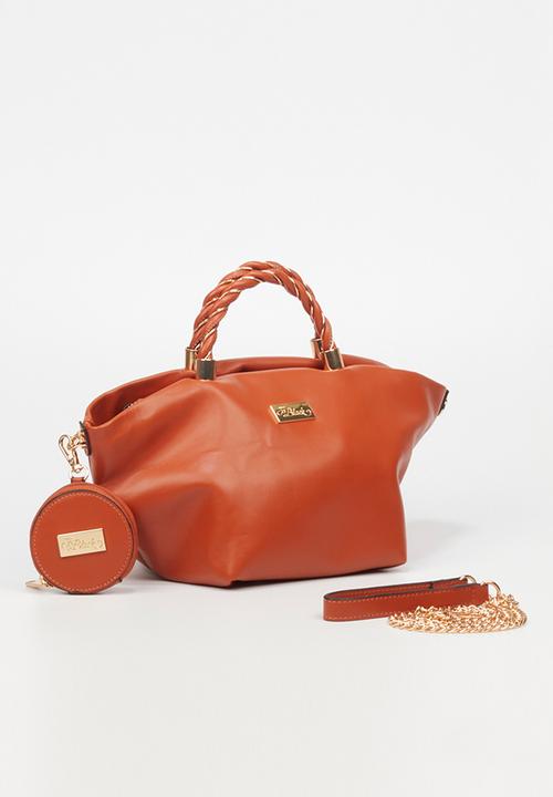 Miss Black - Jenna top handle bag - rust