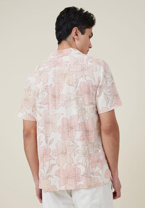 Cotton On - Riviera short sleeve shirt - sepia floral