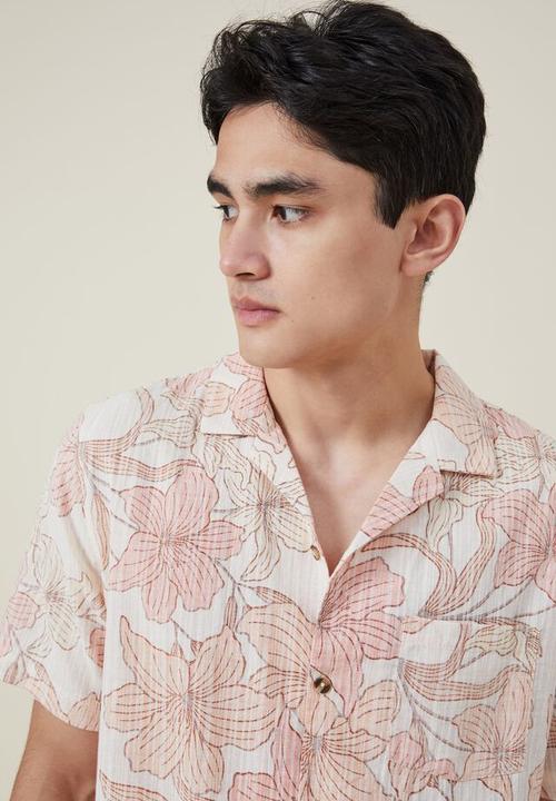 Cotton On - Riviera short sleeve shirt - sepia floral