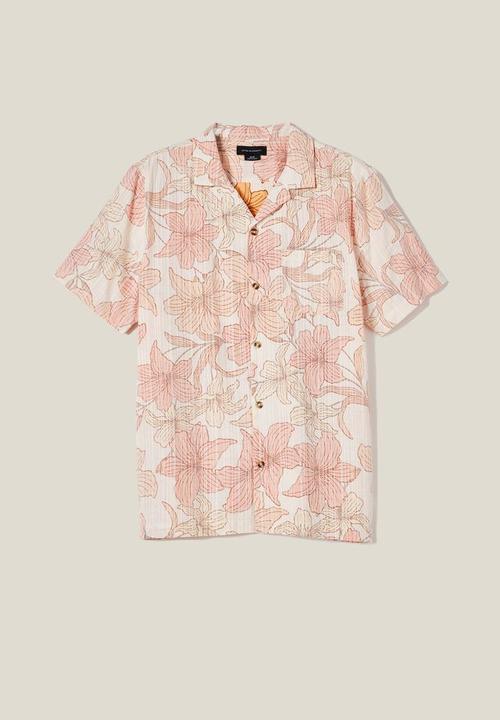 Cotton On - Riviera short sleeve shirt - sepia floral