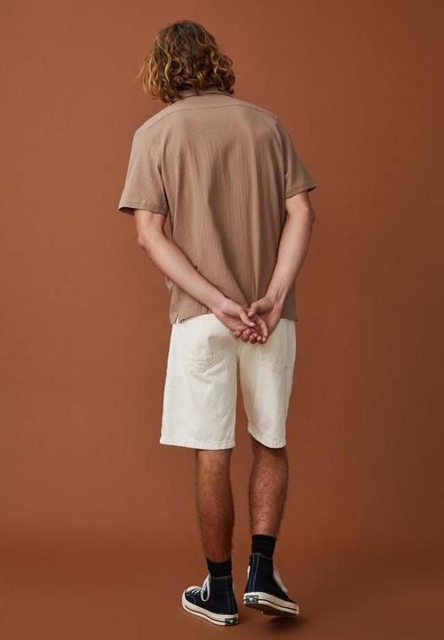 Cotton On - Riviera short sleeve shirt - gravel stone