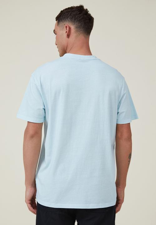 Cotton On - Easy T-shirt - blue mist/weekend studios serif