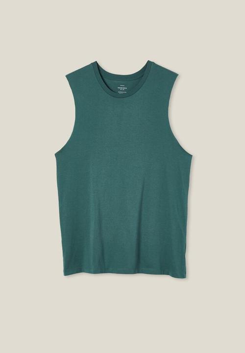 Cotton On - Organic muscle - wash forest