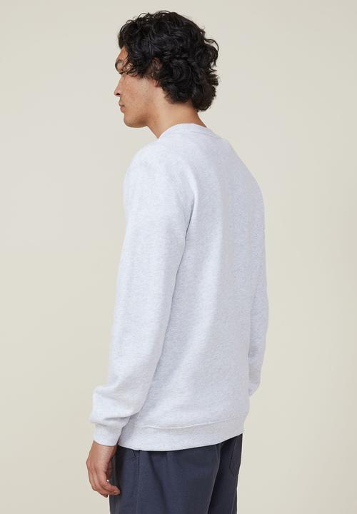 Cotton On - Graphic crew fleece - athletic marle/academie sportive