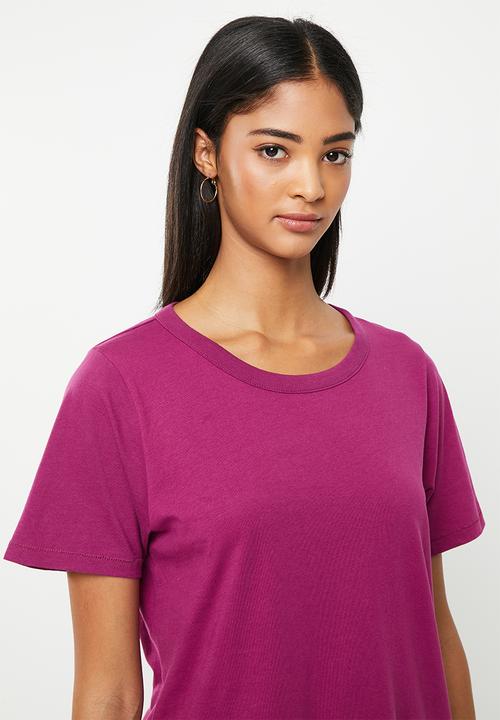 Cotton On - The 91 classic organic tee - raspberry purple
