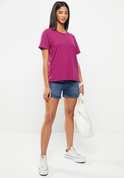 Cotton On - The 91 classic organic tee - raspberry purple