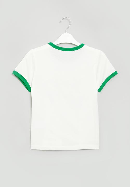 Pop Candy - Easy living tee - white & green 