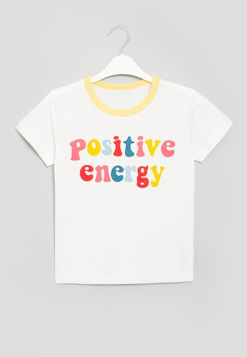 Pop Candy - Positive energy tee - white