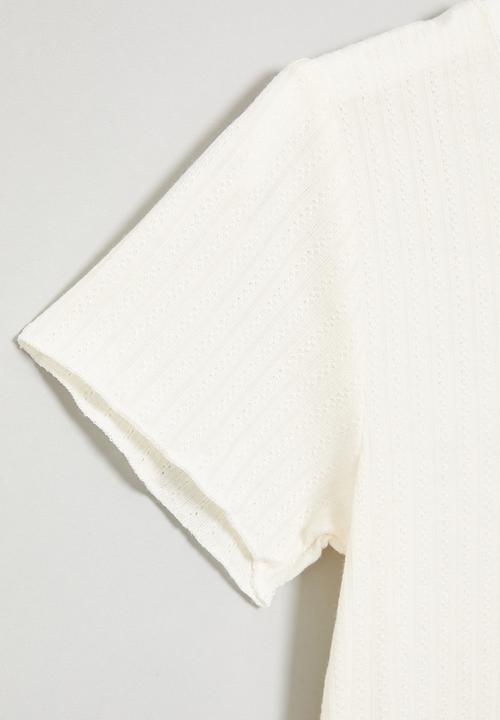 Pop Candy - Girls lettuce tee - white
