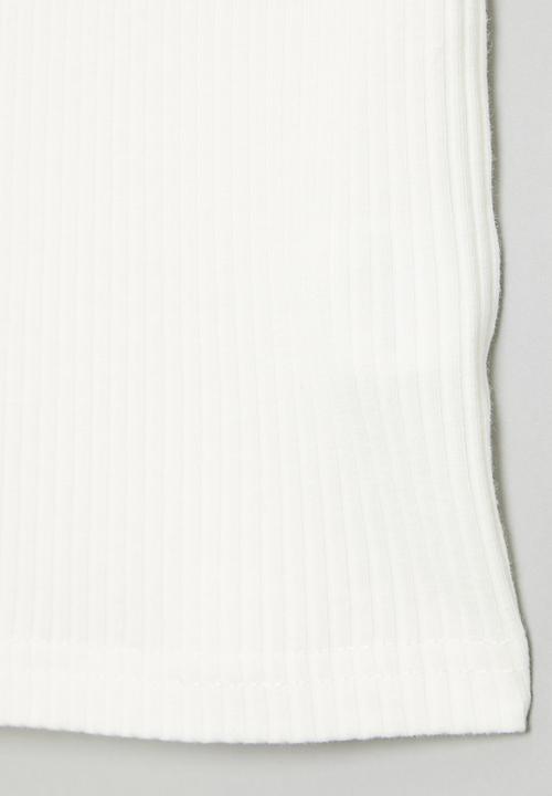 Pop Candy - Girls rib tank top - white