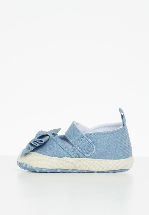 Pop Candy - Baby bow pump - denim blue