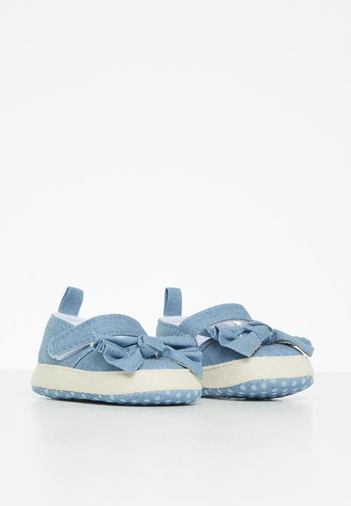Pop Candy - Baby bow pump - denim blue