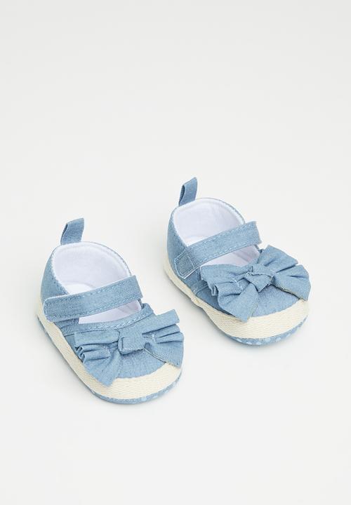 Pop Candy - Baby bow pump - denim blue