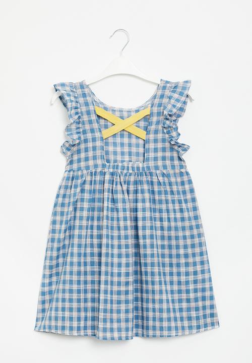 Pop Candy - Check dress - blue