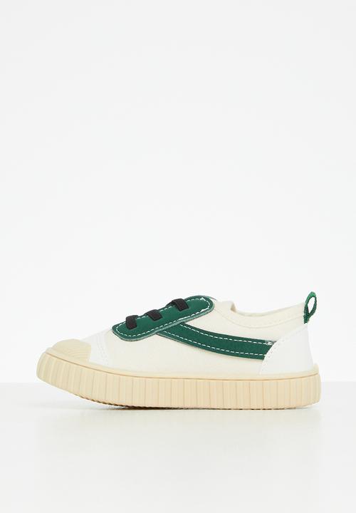Pop Candy - Lace up sneaker - white & green