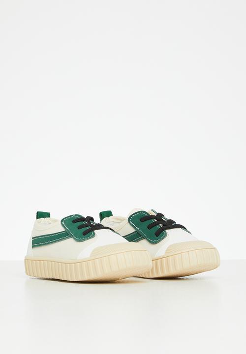 Pop Candy - Lace up sneaker - white & green