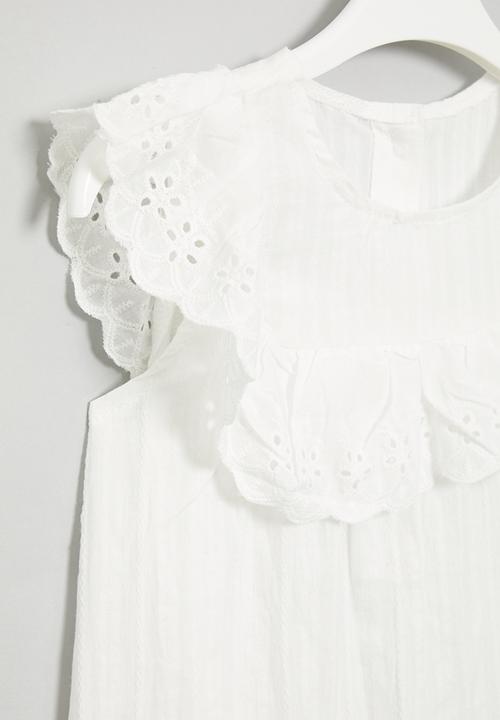 Pop Candy - Embroidered top - white