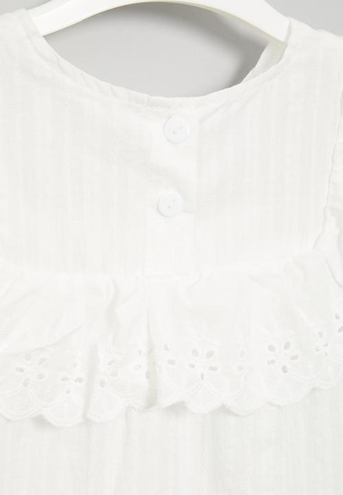 Pop Candy - Embroidered top - white