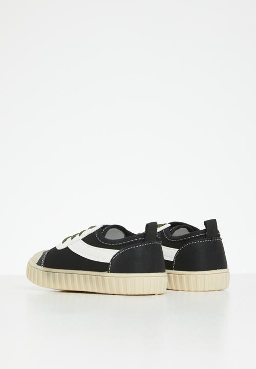 Pop Candy - Lace up sneaker - white & black