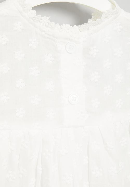 Pop Candy - Kids puff sleeve dress - white