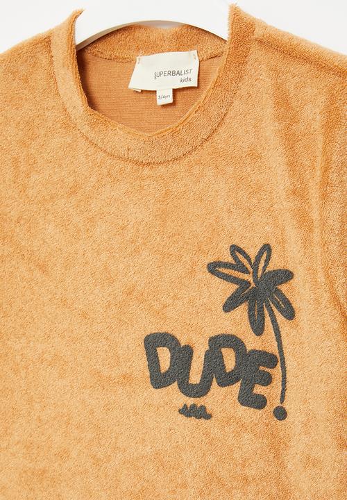 Superbalist - Printed terry tee - orange