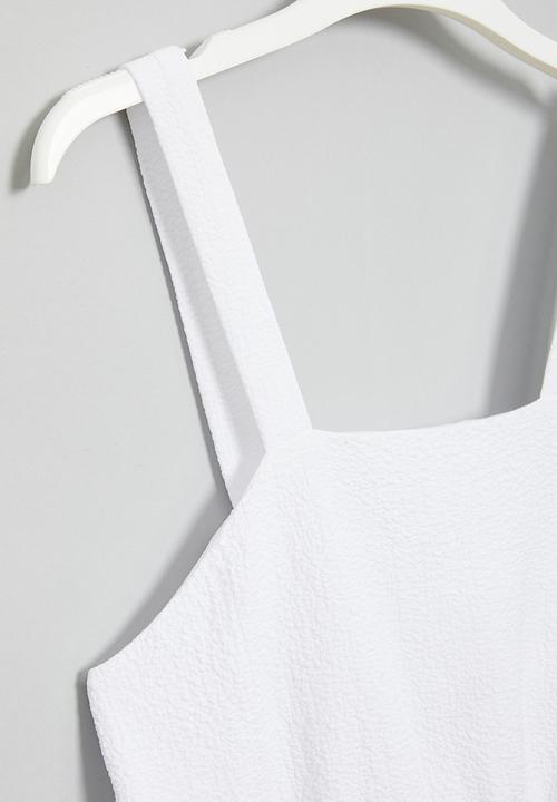Superbalist - Textured dress with back detail - white