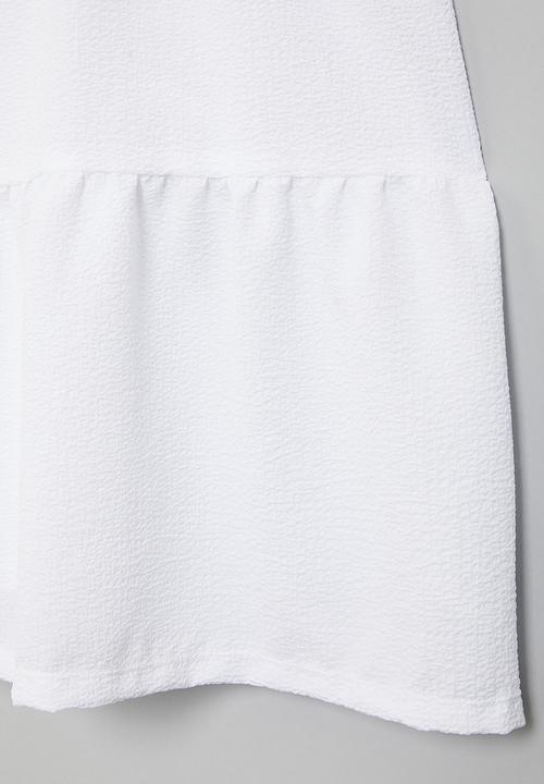 Superbalist - Textured dress with back detail - white