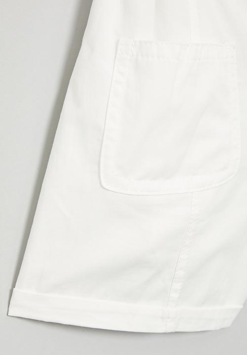 Pop Candy - Paperbag waist shorts - white