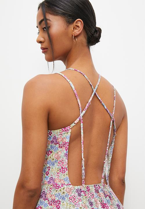 Blake - Ditsy printed strappy sundress - multi floral