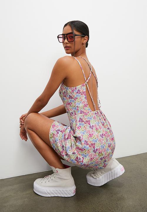 Blake - Ditsy printed strappy sundress - multi floral