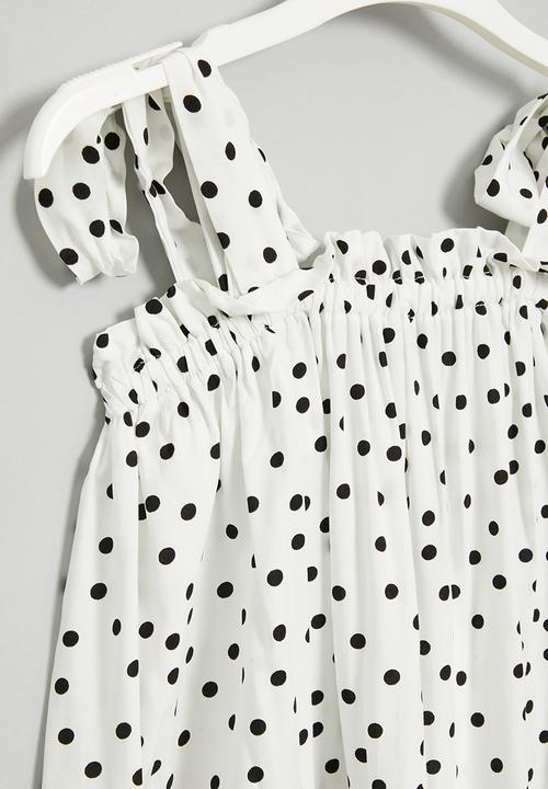Superbalist Kids - Cotton dress - white & black