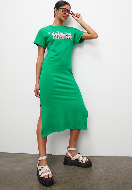 Blake - T-shirt midi dress - green