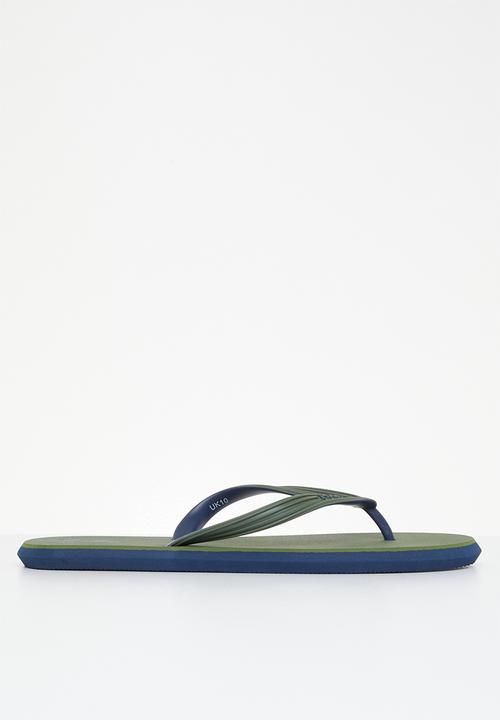 POLO - Plain flip flop - olive