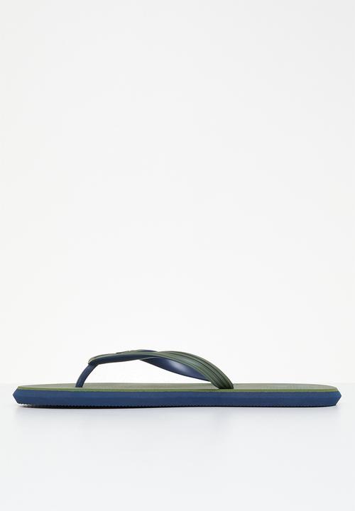 POLO - Plain flip flop - olive
