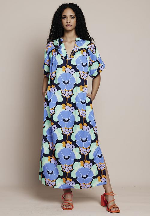 Me&B - Sash detail midi dress - 70's floral