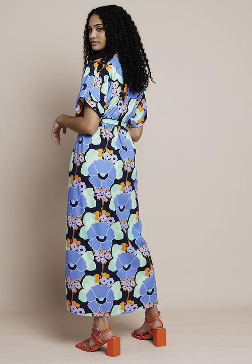 Me&B - Sash detail midi dress - 70's floral