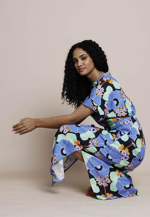Me&B - Sash detail midi dress - 70's floral