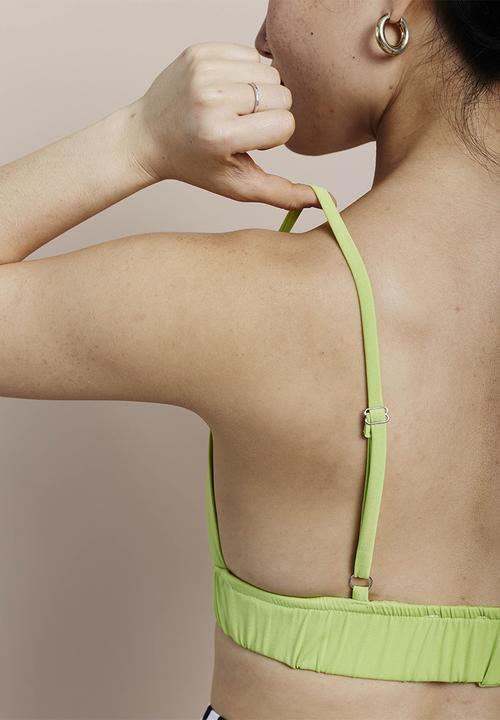 Me&B - Double fabric bralette with elastic - lime